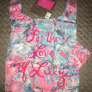 Lilly Pulitzer GWP packable bag. New in package. Viva La Lilly print